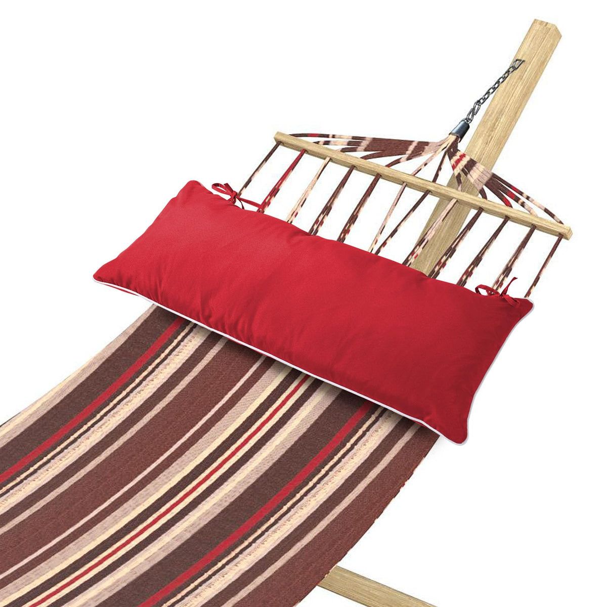 Maphissus outdoor hammock pillow supports lounging through outdoor seasons.