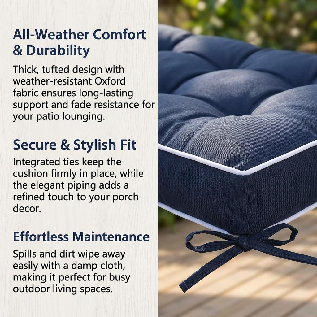 Maphissus reinforced ties keep the cushion securely attached on windy days