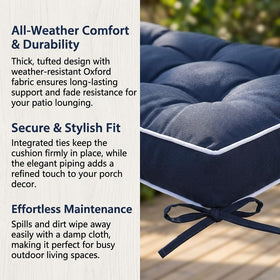 Maphissus reinforced ties keep the cushion securely attached on windy days