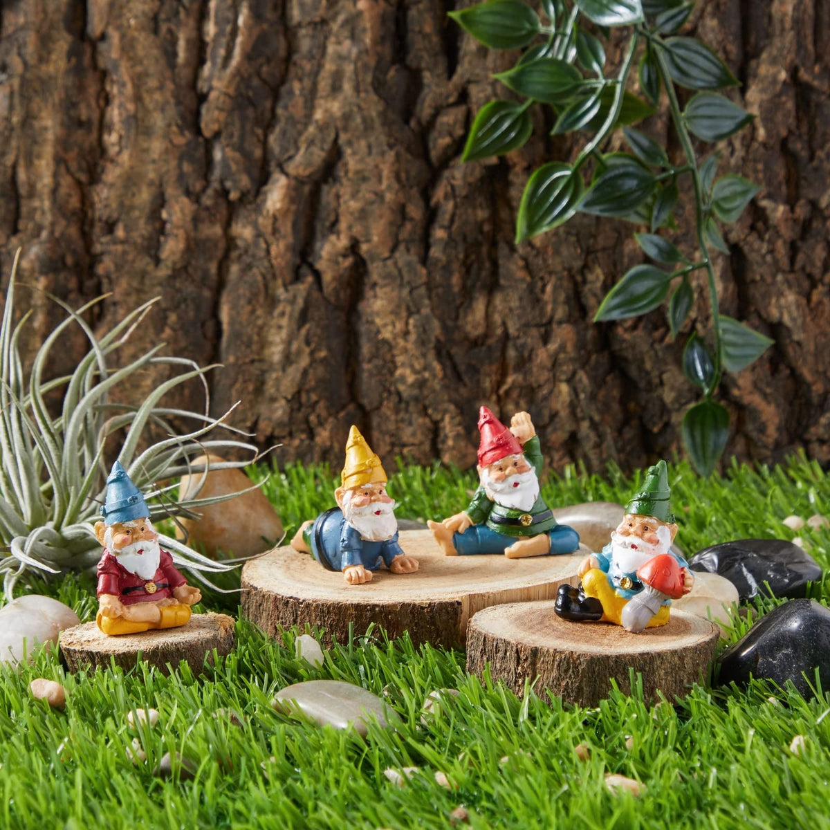 Maplefield Juvale mini gnomes add playful charm to outdoor planters