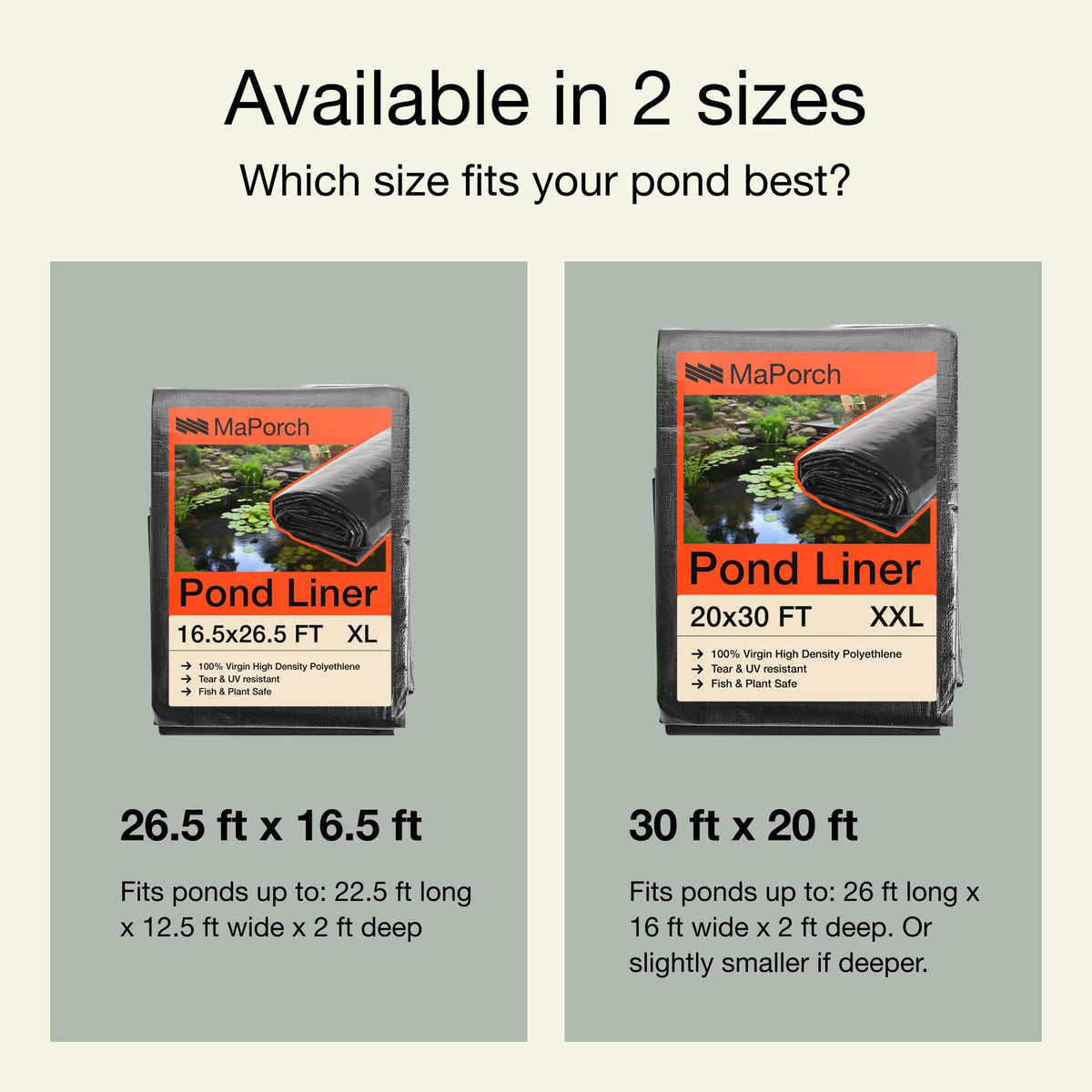 MAPORCH pond liner easy cut and fit for DIY projects