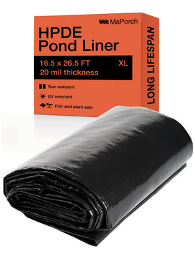 MAPORCH pond liner heavy duty 20mil HDPE resists punctures in outdoor ponds