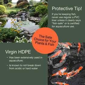 MAPORCH pond liner outdoor-use durability supports fountains and features