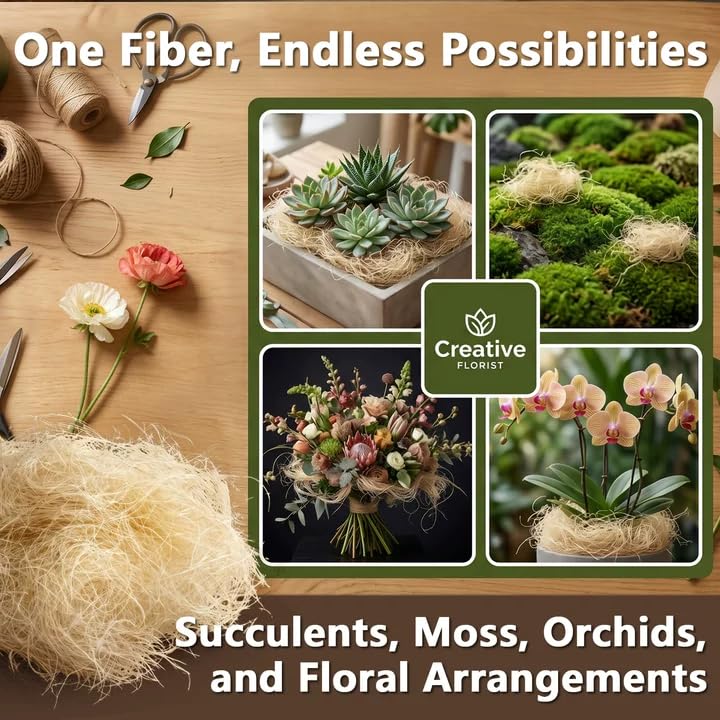 MAQIHAN coconut fiber greenery cover enhances planter aesthetics indoors and outdoors.