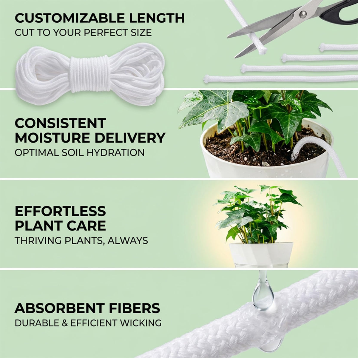 MAQIHAN DIY auto-watering system uses capillary action for hands-off care.