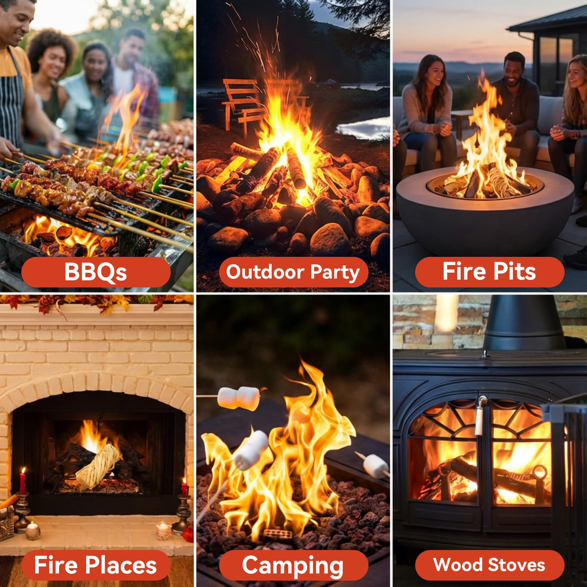 MAQIHAN fire starter rolls burn long with a steady flame for campfires.
