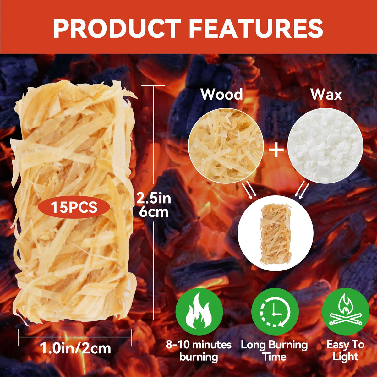 MAQIHAN fire starter rolls provide reliable flame for emergencies.