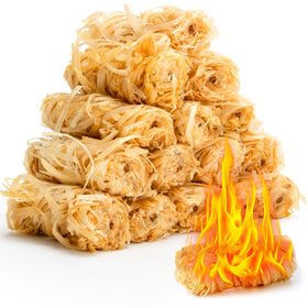 MAQIHAN fire starter rolls ignite quickly for fast outdoor lighting.