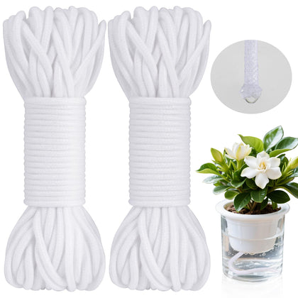 MAQIHAN self-watering rope setup in a pot promotes steady soil moisture.