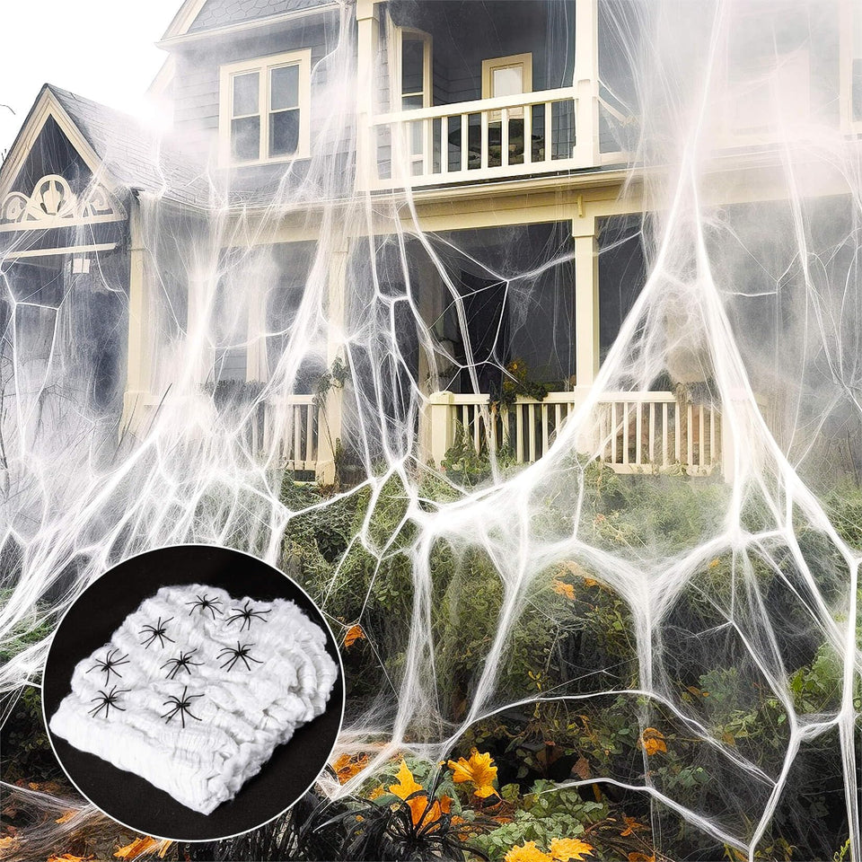 MAQIHAN spider webs outdoor cobwebs ideal for porches and trees.