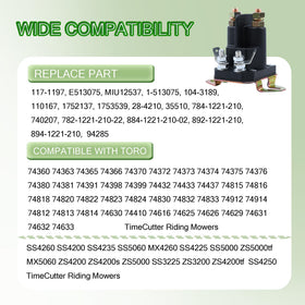 MAQIMA Exmark compatible starter solenoid for quick replacement.