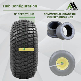 MARASTAR 21426 offset hub with grease fitting supports proper alignment.