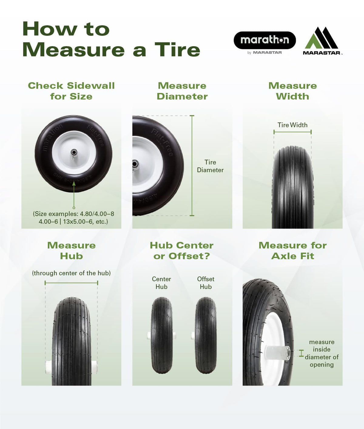 MARASTAR 31426 replacement for air-filled tires on riding mowers.