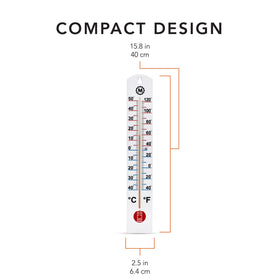MARATHON BA030001 thermometer displays both °C and °F for versatile use.