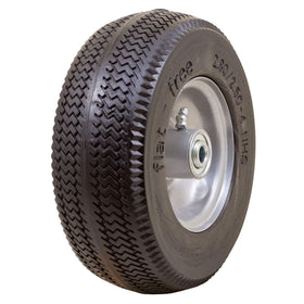 Marathon flat-free tire and wheel assembly ready for quick cart installation