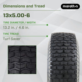 3-inch centered hub on Marathon wheel for balanced mounting.
