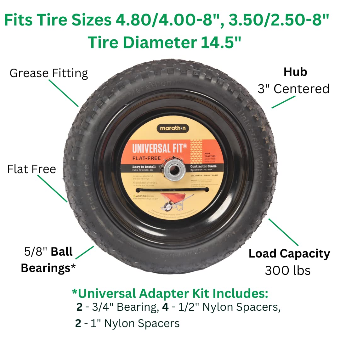Marathon non-marking polyurethane tire preserves surfaces during use