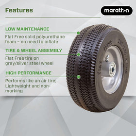 Marathon sawtooth tread offers reliable traction during maneuvering