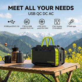 MARBERO power station USB, DC and AC outputs enable multitasking on trips