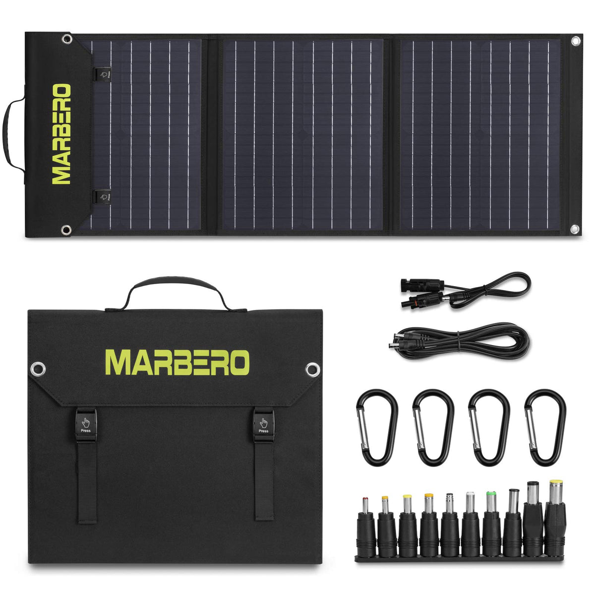 MARBERO 60W folded solar panel, compact for camping and travel