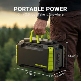 MARBERO 150Wh ports and USBs for flexible camping charging