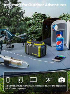 MARBERO generator ports and outputs provide versatile charging options