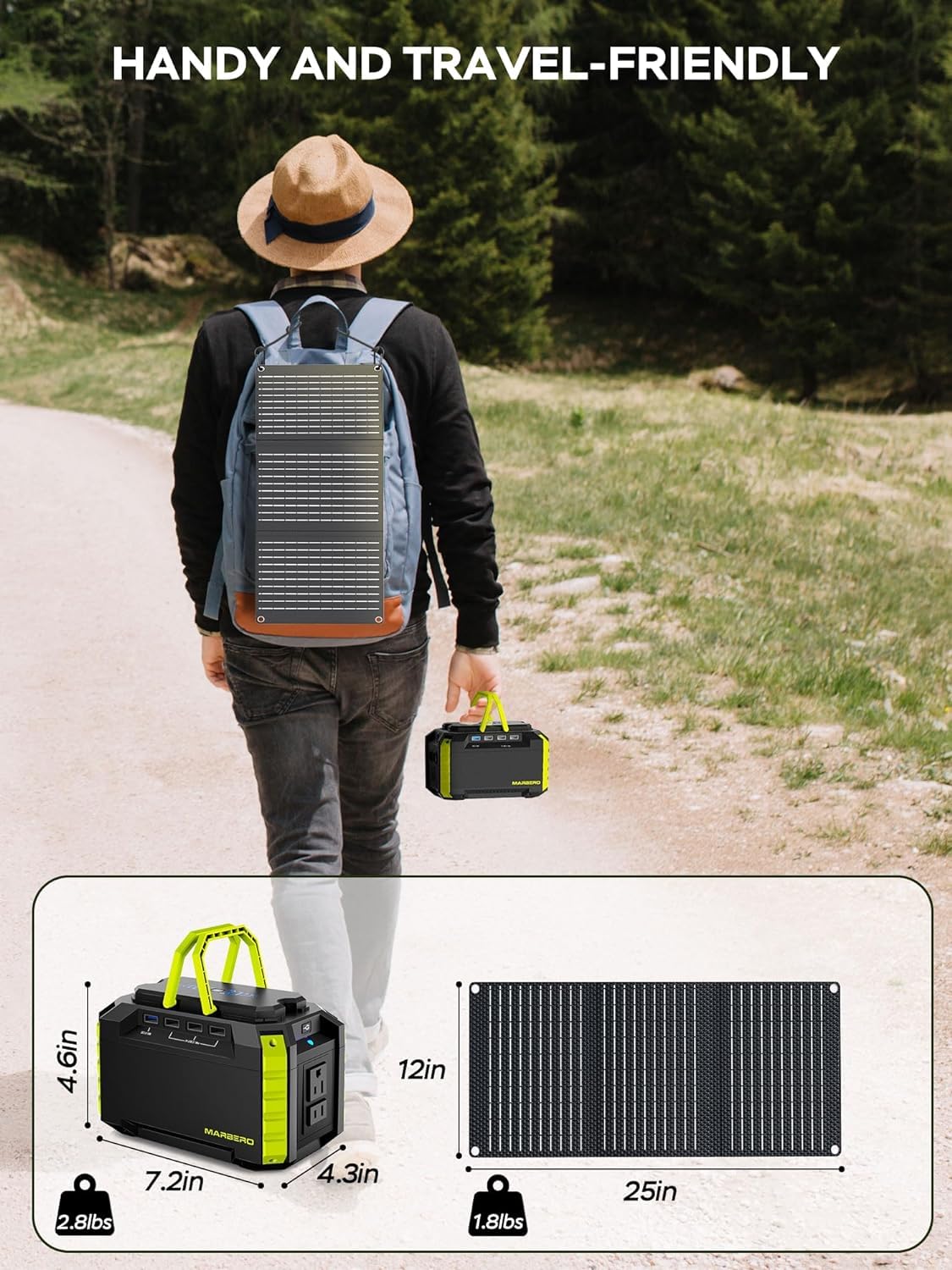 MARBERO power station weighs 2.8 lbs with compact dimensions