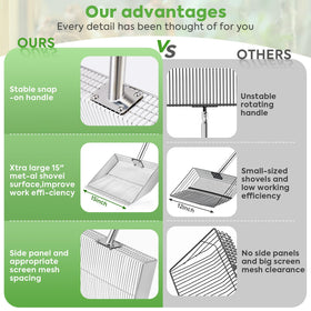 MarchingGreen 15-inch shovel head increases cleaning efficiency in any coop.