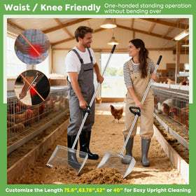 MarchingGreen ergonomic non-slip handle reduces hand fatigue during long cleanups.