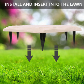 MARCHROSE beige limestone stone enhances durable garden pathways in any season.