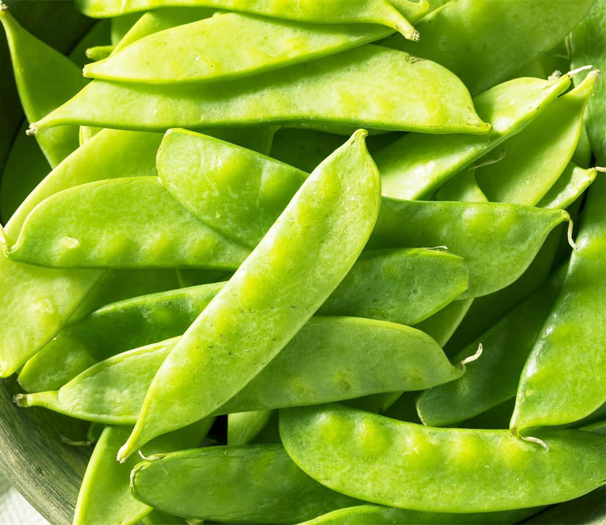 Marde Ross Chinese Snow Pea Seeds packaging; heirloom and neonicotinoid-free, ideal for home gardeners.