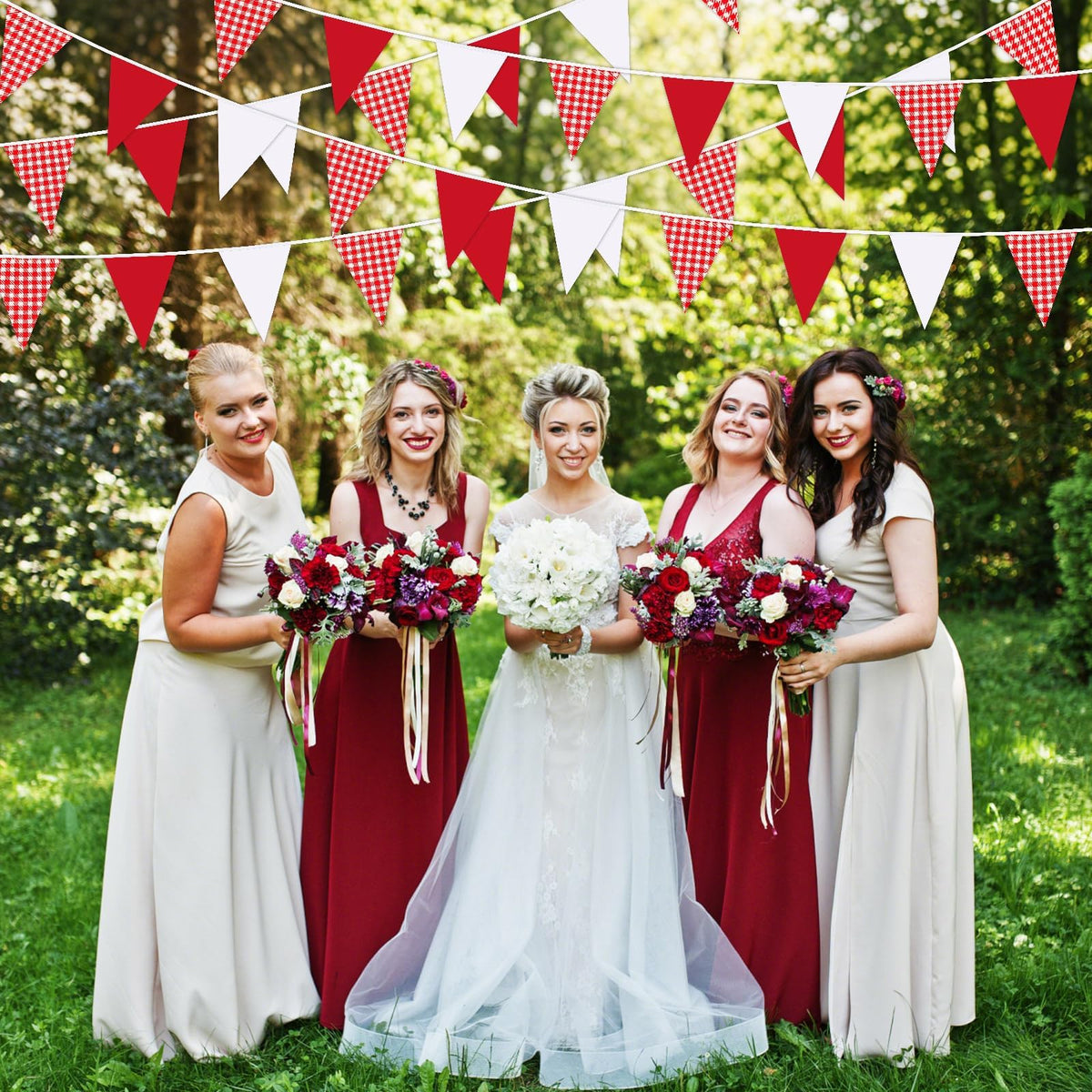 MARFOREVER bold checks create a focal point for events.
