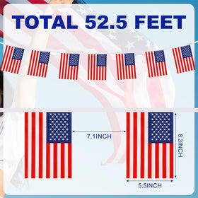 MARFOREVER Outdoor patriotic decor withstands wind and sun while keeping vibrant colors.