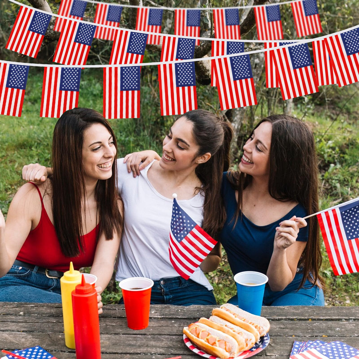 MARFOREVER Stars and Stripes pennants deliver bright, fade-resistant color for long-lasting celebrations.