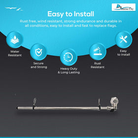 MARINE CITY polished stainless steel finish for durable marine aesthetics