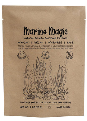 Marine Magic seaweed extract bottle pour supports strong root growth