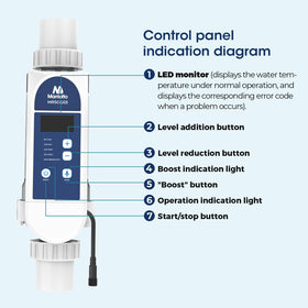Mariotto IC40 control panel with salinity and temp readouts.