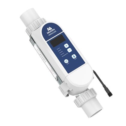 Mariotto IC40 salt cell front view for compact, efficient pool chlorination.