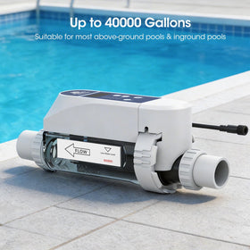Mariotto IC40 salt-chlorinator connectors ready for flexible installation.