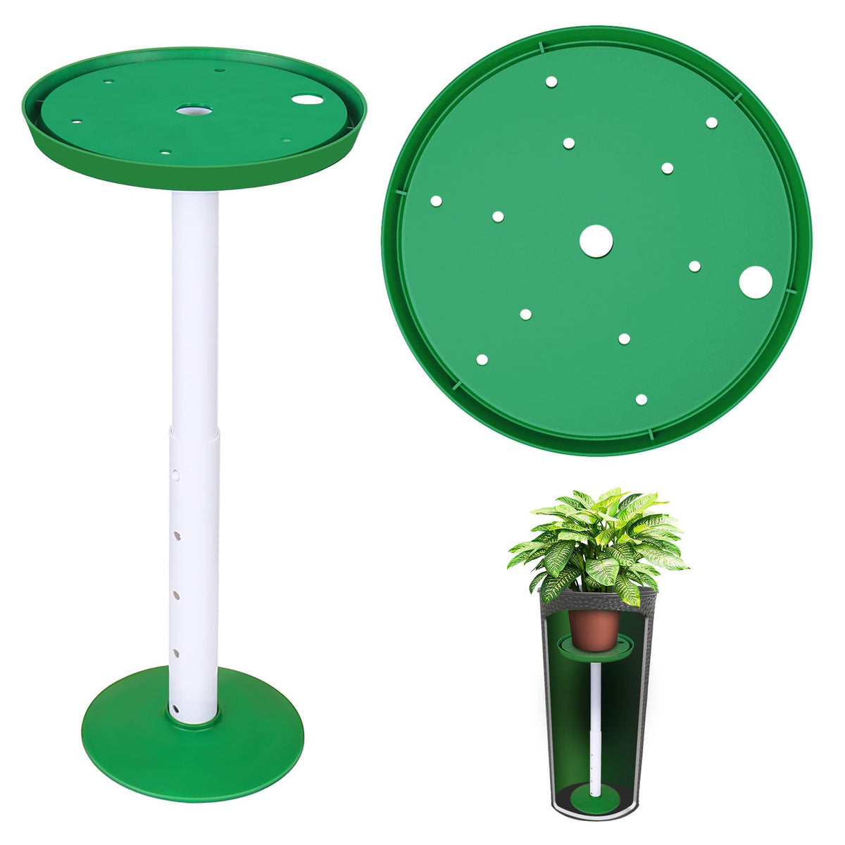 MARKBIT adjustable-height planter inserts enable customizable pot height for versatile displays.