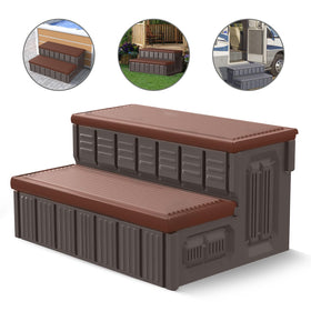 Marketty sleek, neutral design complements outdoor spa areas.