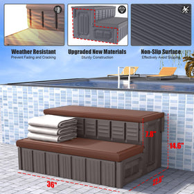 Marketty tool-free assembly spa steps for quick, hassle-free setup.