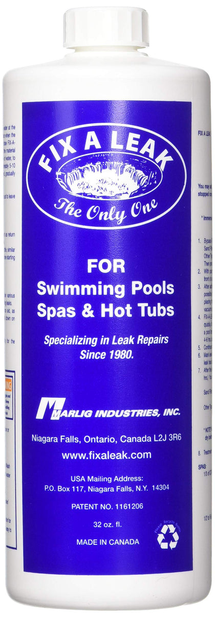 Marlig Seal 32oz bottle for pool leaks, durable blue container