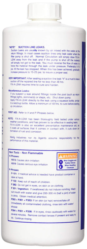 Marlig Seal 32oz in-use kit for pool and spa leaks, blue bottle