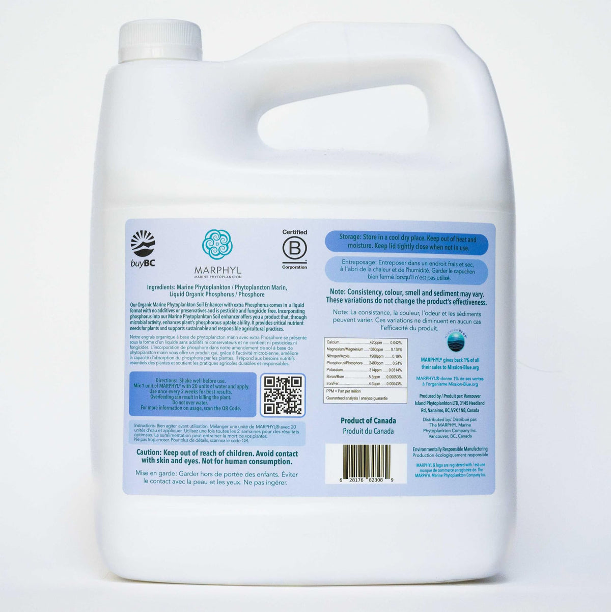 MARPHYL liquid phosphate being poured to nourish roots and blooms