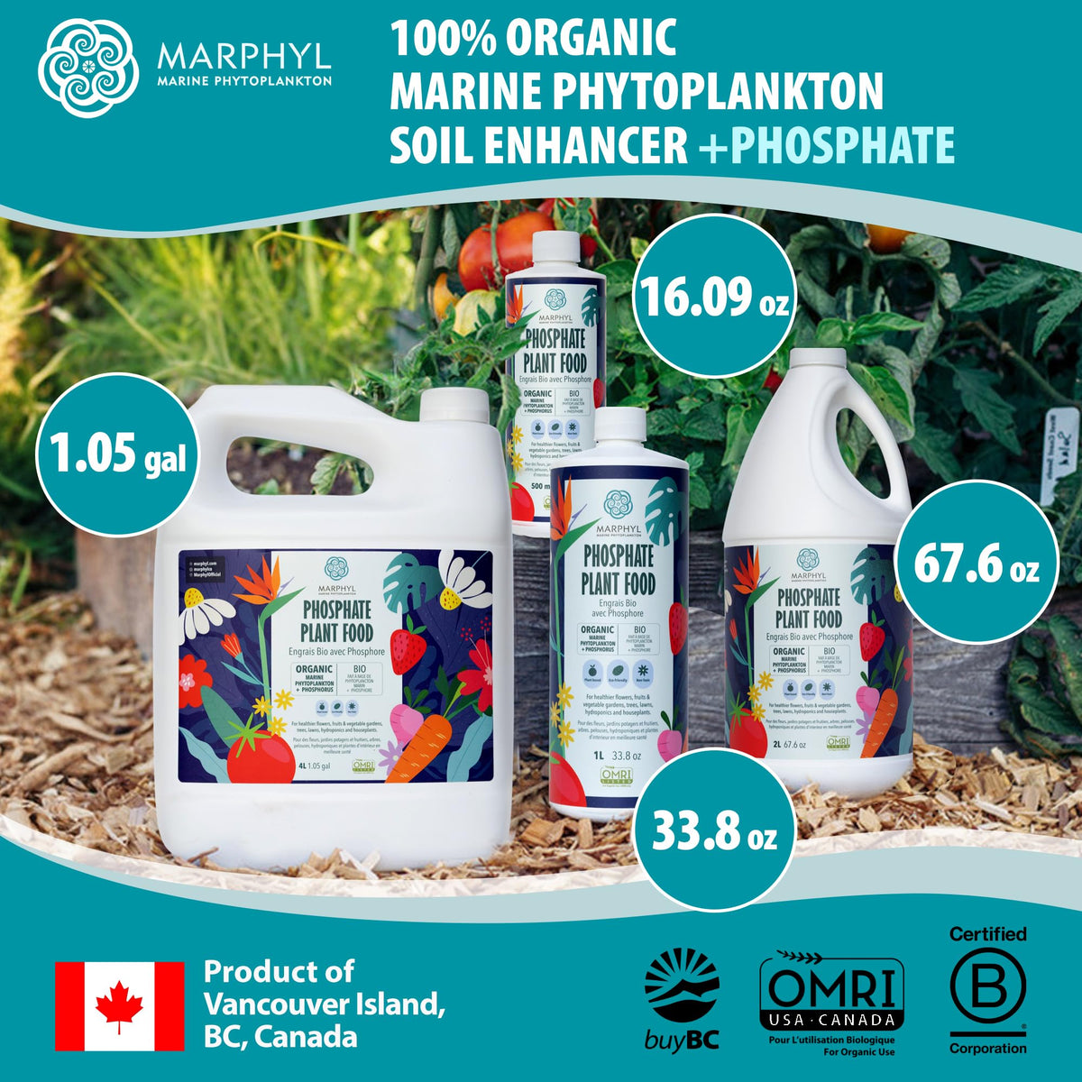 MARPHYL bottle with easy pour spout enabling controlled dosing
