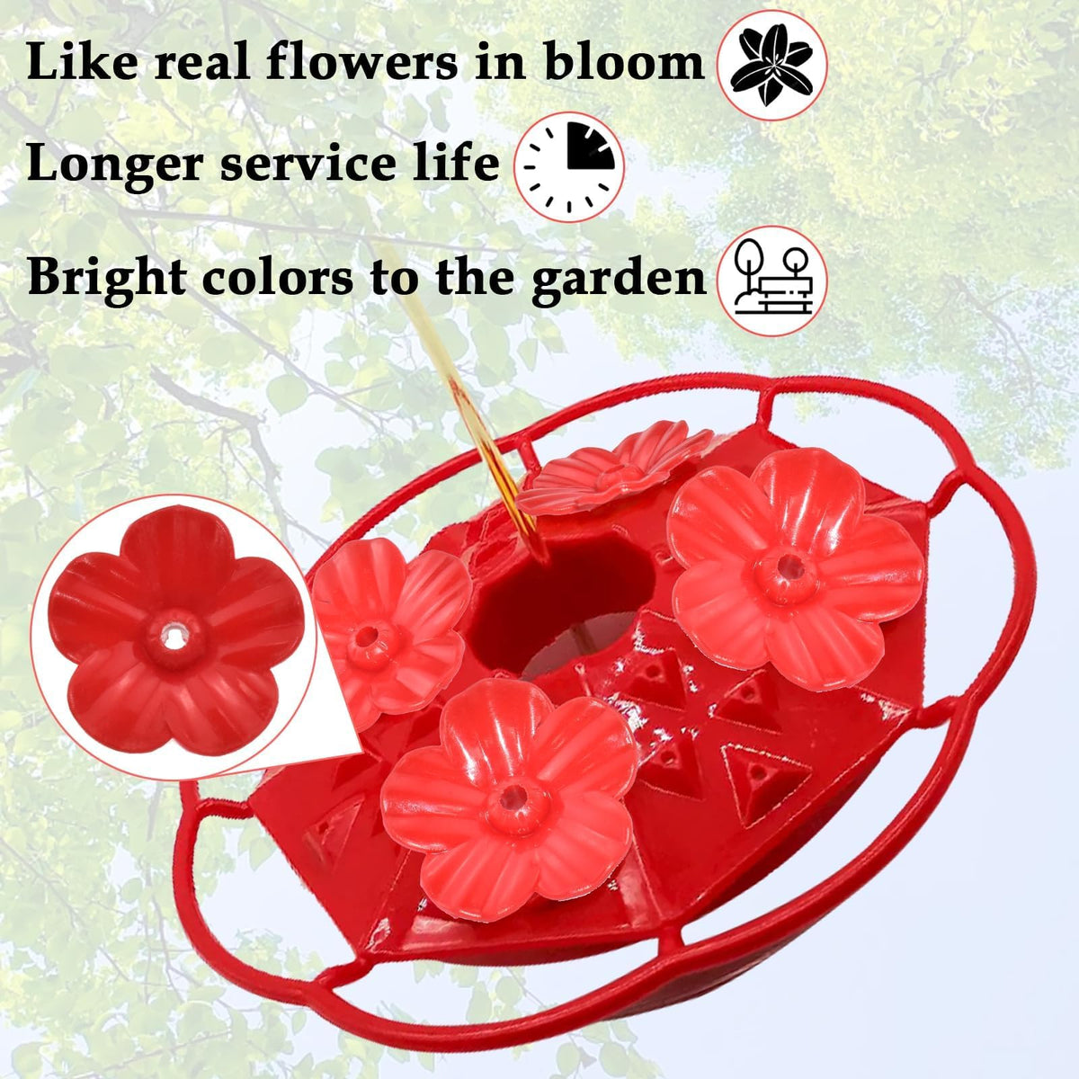 MARRTEUM red packaging shows eight replacement flowers.