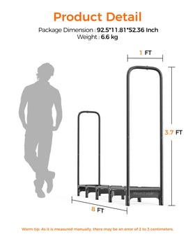 Mars Explo dimensions suited for easy stacking and drying of firewood