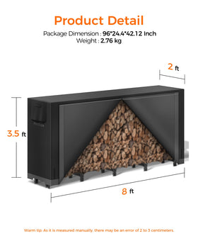 Mars Explo weatherproof design keeps firewood dry during rain and sun