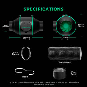 MARS HYDRO 10-speed clip fan promoting even canopy airflow